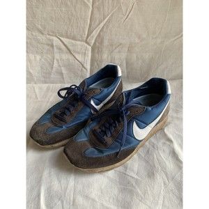 Vintage Nike Waffle Running Shoes Cream Blue Men’s 8.5 VTG 80s 1987
